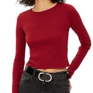Topshop Longsleeve Crop Top | Size 8